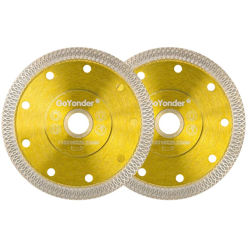 GoYonder 2 Pack 4.5"D115mm Super Thin Diamond Ceramic Saw Blade Porcelain Cutting Blade for Cutting Ceramic Or Porcelain Tile - Image 1